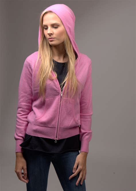 women's cashmere zip up hoodie.